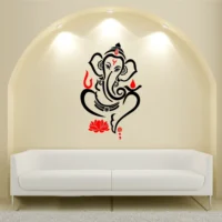 Ganesha on lotus wall decal RPC1802T50