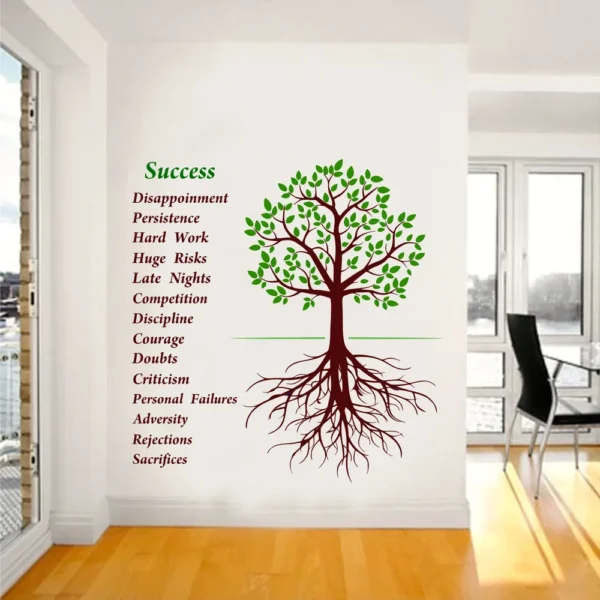 Goal oriented achievement tree wall decal RPC2053T50