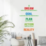 Goal oriented inspirational quote wall sticker RPC1775T38