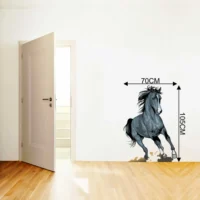 Graceful horse design in full stride wall sticker RPC237