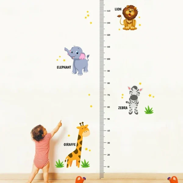 Growth measure with wild animals wall decal RPC1804T38