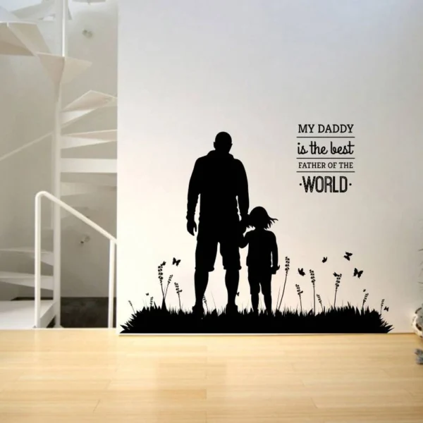 Heartfelt best daddy wall sticker RPC483