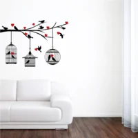 Heartfelt love tree with birds wall decal RPC2192T25