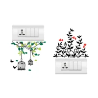 Heartwarming love themed switch board wall sticker DOD2211