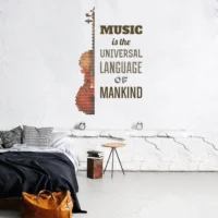 Inspirational guitar and quote wall sticker RPC719