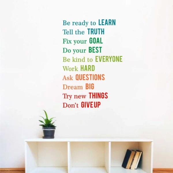 Inspirational learn wall decal RPC1599