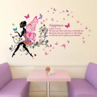 Inspirational quote on happiness and butterflies RPC1686T38