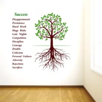 Inspirational success tree wall sticker RPC2053T50