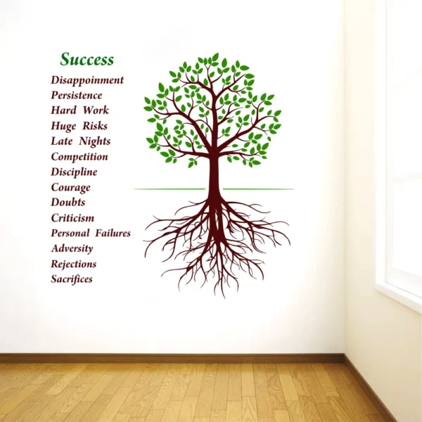 Inspirational success tree wall sticker RPC2053T50