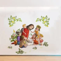 Jesus and children wall design RPC1031
