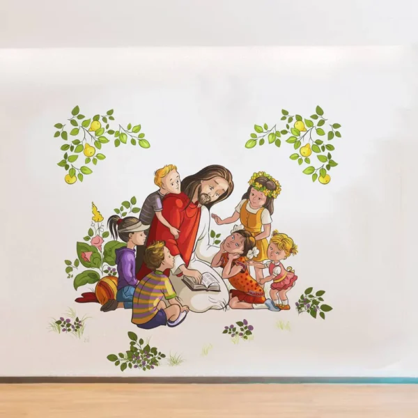 Jesus and children wall design RPC1031