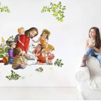Jesus and kids wall sticker RPC1031