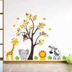 Jungle animal story for kids wall sticker RPC1087