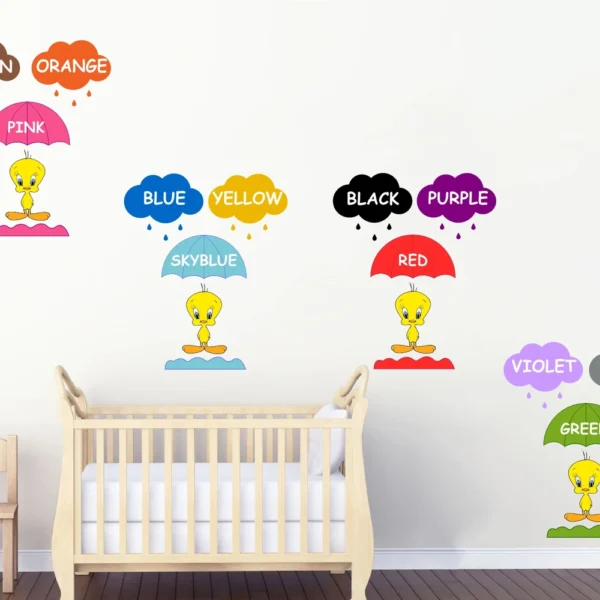 Kids colour identification wall sticker RPC1534