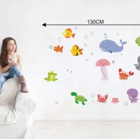 Kids room magical underwater aquarium wall sticker for a dreamy room RPC806