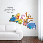 Kids roomadorable baby train with animals and uplifting quote wall sticker RPC803
