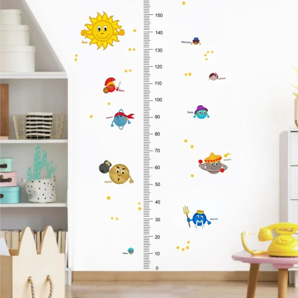 Kids solar system and growth chart wall sticker RPC1097