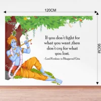 Krishna and bhagavad gita quote wall decor RPC1096