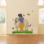 Krishna and cow nature inspired wall decor RPC1082