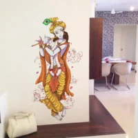 Krishna and flute inspirational wall sticker RPC1033
