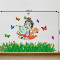 Krishna cow flute and butterfly wall decor RPC1052