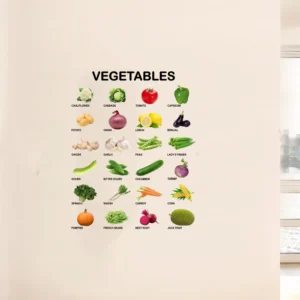 Learning vegetables wall sticker for kids RPC1702T38