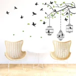 Liberating birds wall sticker with freedom theme NWD1011