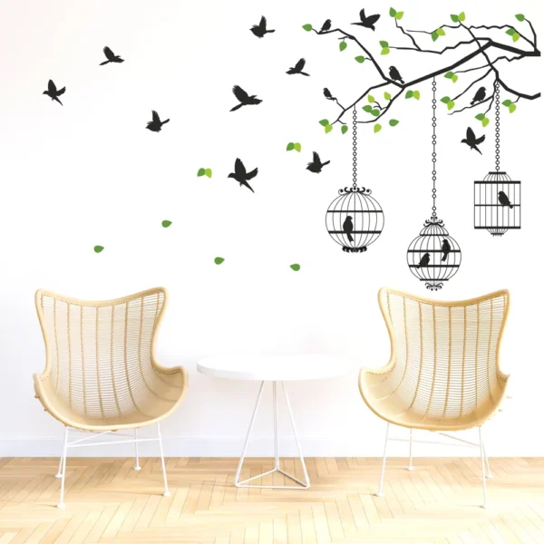 Liberating birds wall sticker with freedom theme NWD1011