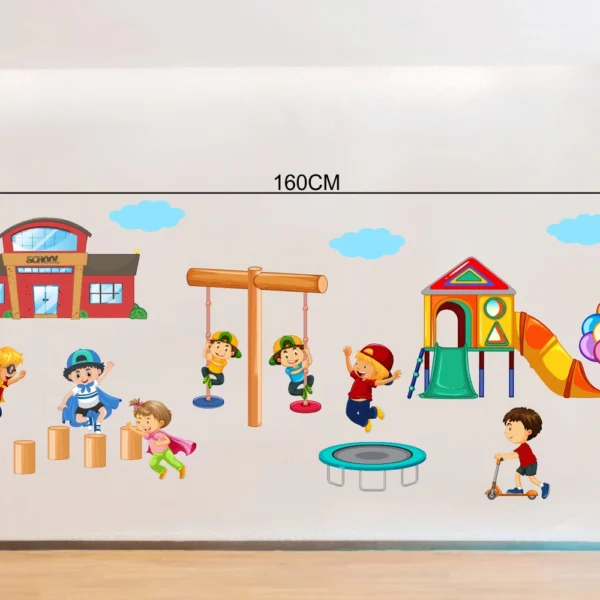 Lively kids at play wall design RPC1880T50