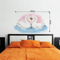 Love swans romantic wall sticker RPC1107