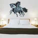 Majestic pair of running horses wall sticker RPC561