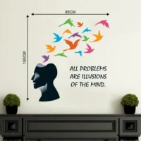 Mindful quote sticker problems are illusions RPC1566