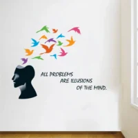 Minds illusions wall sticker quote RPC1566
