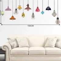 Minimalist hanging lamps wall sticker RPC1616