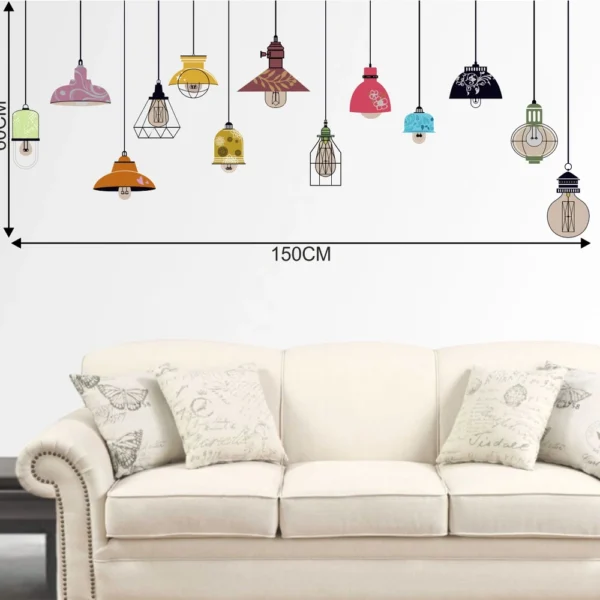 Minimalist hanging lamps wall sticker RPC1616