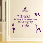 Motivational fitness journey quote wall sticker RPC2052T38