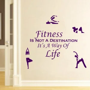 Motivational fitness journey quote wall sticker RPC2052T38