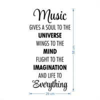 Motivational music quote wall sticker for music lovers RPWD1131D