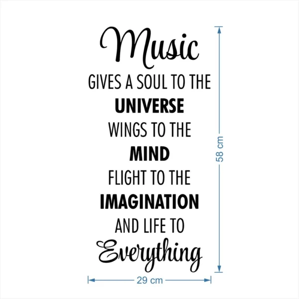 Motivational music quote wall sticker for music lovers RPWD1131D