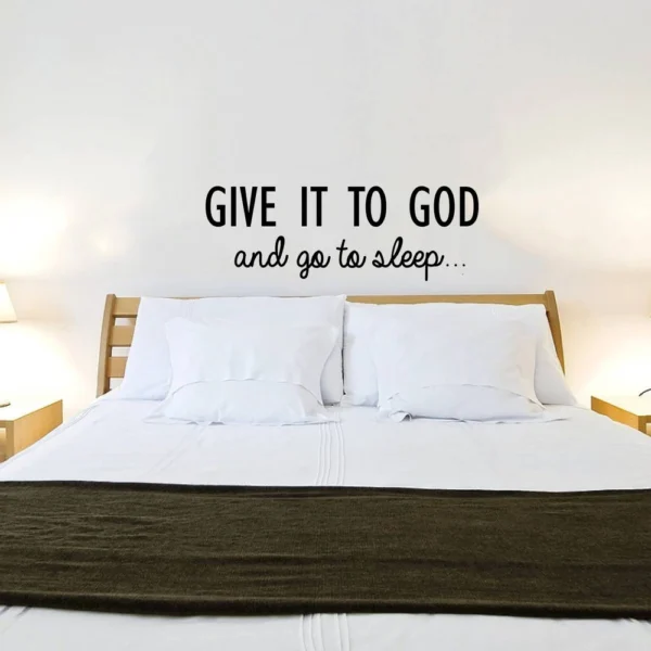 Motivational wall sticker with the phrase give it to god RPC974