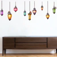 Multicolored decorative hanging lamp wall sticker RPC2241T25