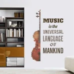 Musical artwork with quote wall sticker RPC719