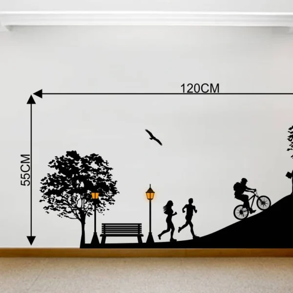 Nature inspired evening park wall sticker RPC482