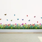Nature inspired garden border design wall sticker RPC2421
