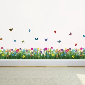 Nature inspired garden border design wall sticker RPC2421