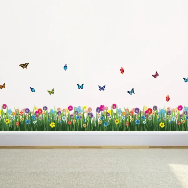 Nature inspired garden border design wall sticker RPC2421