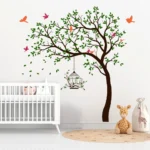 Nature themed tree and bird decor wall sticker RPC2596T38