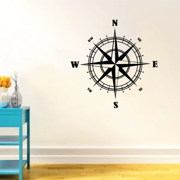 Nautical compass wall sticker decal RPC1694T50