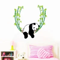 Panda on tree swing wall sticker RPC1666