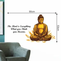Peaceful wall sticker with buddhas wisdom on the mind RPCFS1050